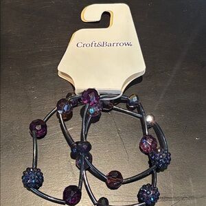 CROFT & BARROW Purple Stretch Bracelet
